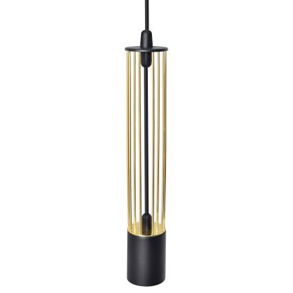 LED Luster na sajli BARS 3xGU10/4,8W/230V crna/zlatna