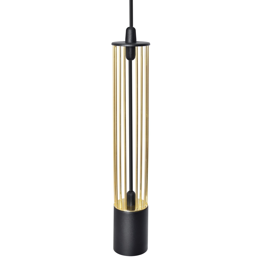 LED Luster na sajli BARS 3xGU10/4,8W/230V crna/zlatna