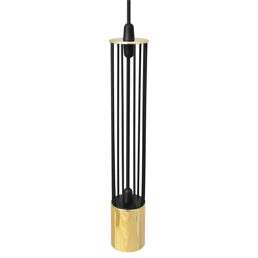 LED Luster na sajli BARS 3xGU10/4,8W/230V crna/zlatna