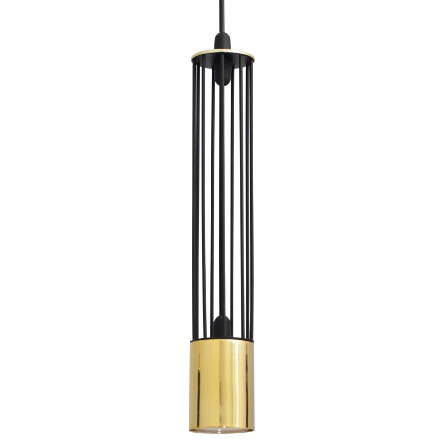 LED Luster na sajli BARS 3xGU10/4,8W/230V crna/zlatna