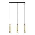 LED Luster na sajli BARS 3xGU10/4,8W/230V zlatna