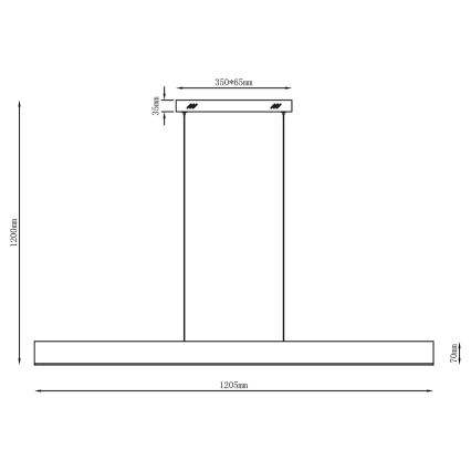LED luster na sajli BERNADETTA LED/20W/230V 4000K bijela