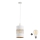 LED luster na sajli BOGART 1xE27/15W/230V bijela/zlatna