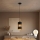 LED luster na sajli BOGART 1xE27/15W/230V crna/zlatna
