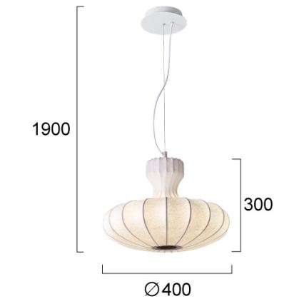 LED luster na sajli BOLA LED/11W/230V + 1xE27/5W CRI 90 bijela