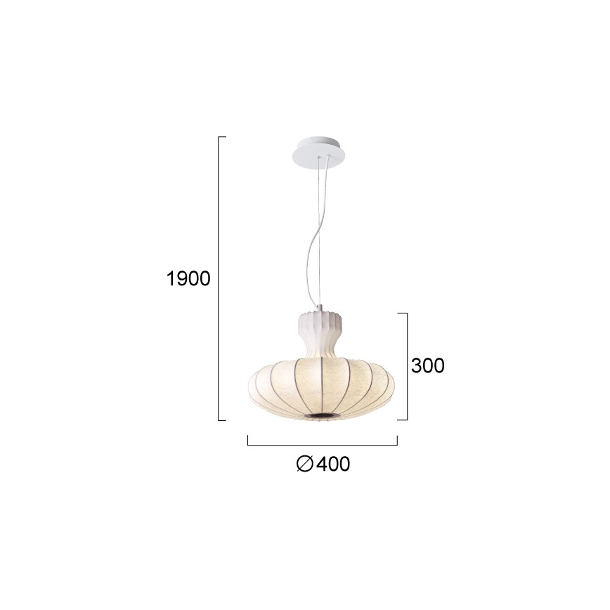 LED luster na sajli BOLA LED/11W/230V + 1xE27/5W CRI 90 bijela