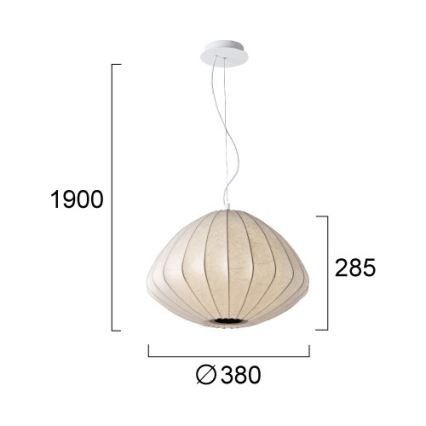LED luster na sajli BOLA LED/11W/230V + 1xE27/5W krem boje