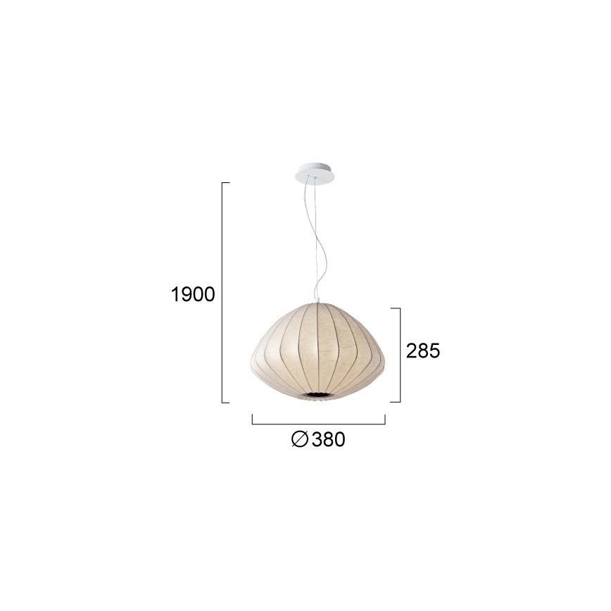 LED luster na sajli BOLA LED/11W/230V + 1xE27/5W krem boje