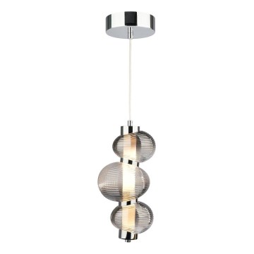 LED luster na sajli BOLLA LED/12W/230V Ø 16 cm sjajni krom/dimno-siva