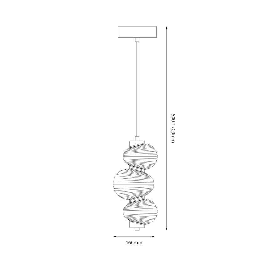 LED luster na sajli BOLLA LED/12W/230V Ø 16 cm sjajni krom/dimno-siva