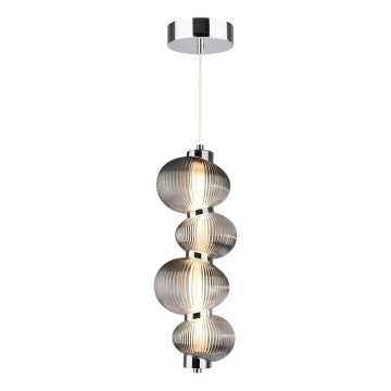LED Luster na sajli BOLLA LED/17W/230V pr. 16 cm sjajni krom/dimna