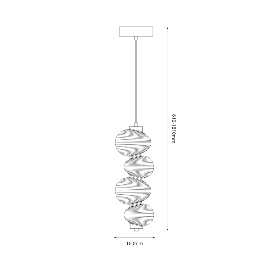 LED Luster na sajli BOLLA LED/17W/230V pr. 16 cm sjajni krom/dimna