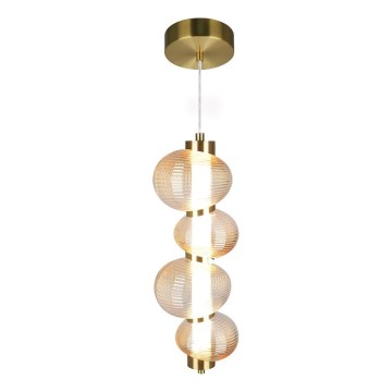 LED Luster na sajli BOLLA LED/17W/230V pr. 16 cm zlatna/dimna