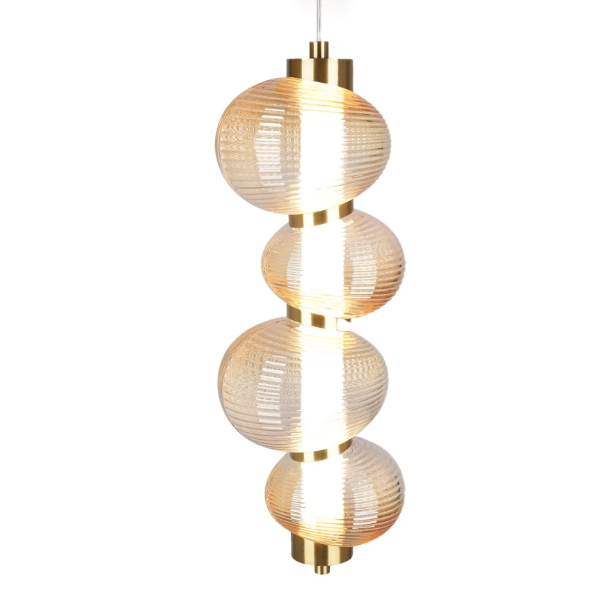 LED Luster na sajli BOLLA LED/17W/230V pr. 16 cm zlatna/dimna