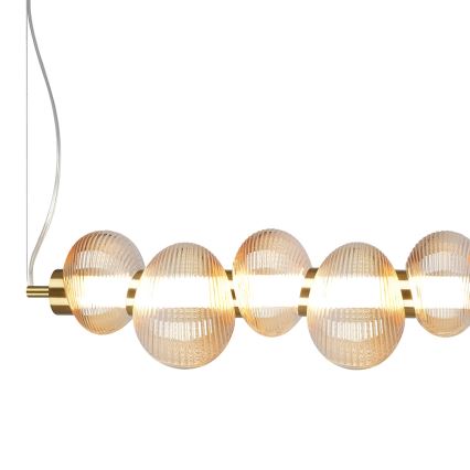 LED Luster na sajli BOLLA LED/32W/230V zlatna/dimna
