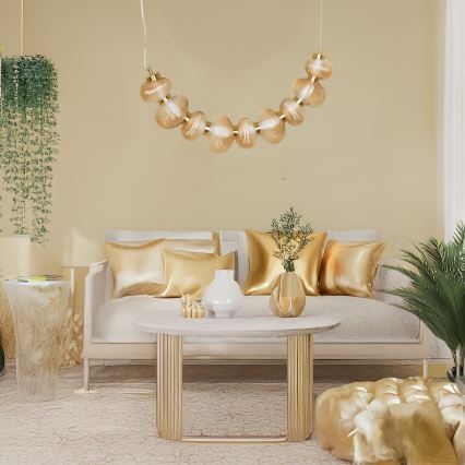 LED luster na sajli BOLLA LED/36W/230V zlatna/dimljeno-bež