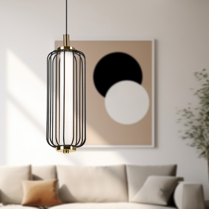 LED luster na sajli BONNIE LED/15W/230V 3000K crna