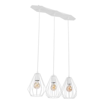 LED luster na sajli BRYLANT 3xE27/60W/230V bijeli