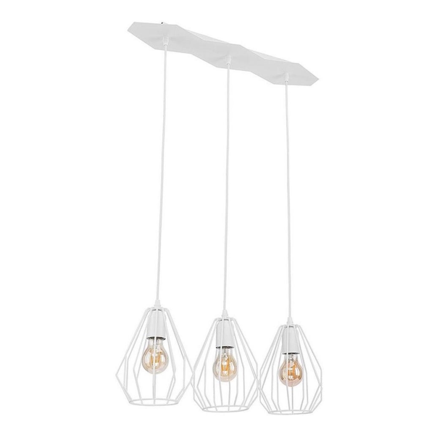 LED luster na sajli BRYLANT 3xE27/60W/230V bijeli