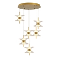 LED luster na sajli BUTTERFLY 12xLED/5W/230V 3000K zlatni