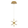 LED luster na sajli BUTTERFLY 2xLED/5W/230V 3000K zlatni