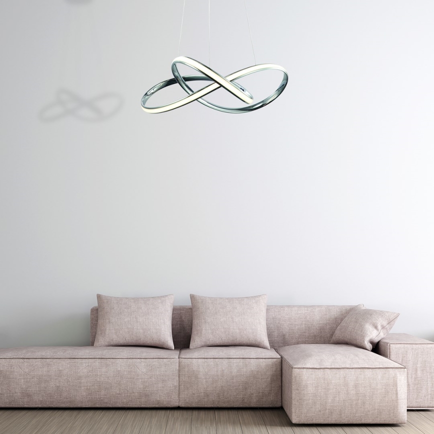 LED Luster na sajli CAPPIO LED/36W/230V sjajni krom