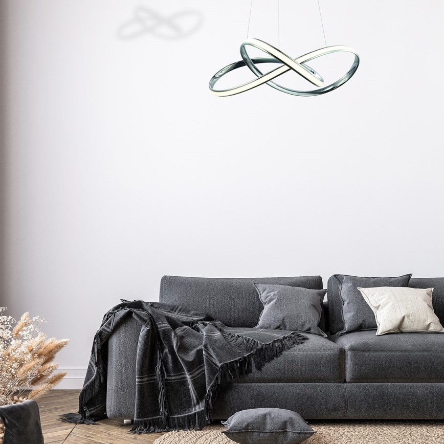 LED Luster na sajli CAPPIO LED/36W/230V sjajni krom