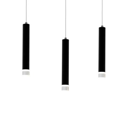 LED Luster na sajli CARBON 3xLED/15W/230V