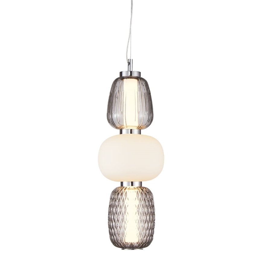 LED Luster na sajli CARO LED/28W/230V sjajni krom