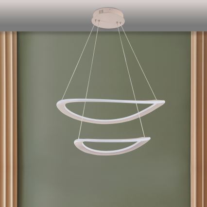 LED luster na sajli CASHMERE LED/75W/230V prom. 59,5 bež