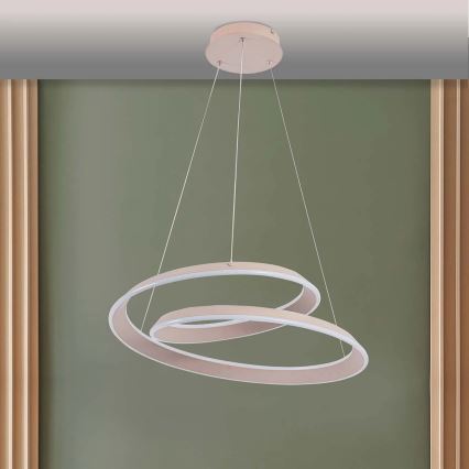 LED luster na sajli CASHMERE LED/75W/230V Ø 60 cm bež