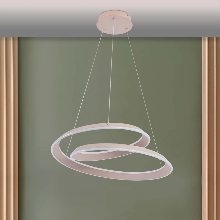 LED luster na sajli CASHMERE LED/75W/230V Ø 60 cm bež