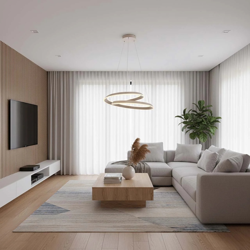 LED luster na sajli CASHMERE LED/75W/230V Ø 60 cm bijeli