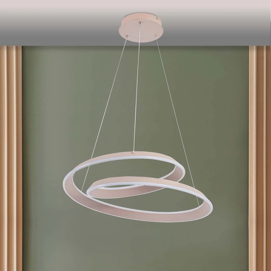 LED luster na sajli CASHMERE LED/75W/230V Ø 60 cm bijeli