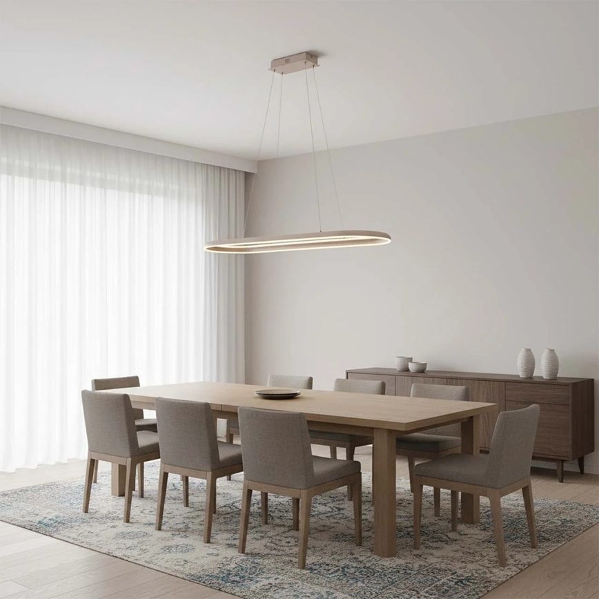 LED luster na sajli CASHMERE LED/80W/230V 30x100 cm bijela