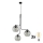 LED luster na sajli CESAR 3xE27/15W/230V crna/zadimljeno-siva