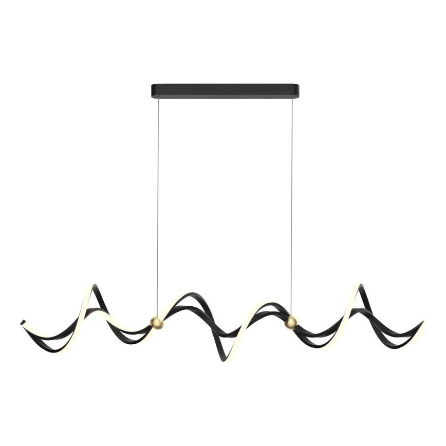 LED Luster na sajli COLIA LED/55W/230V crna/zlatna