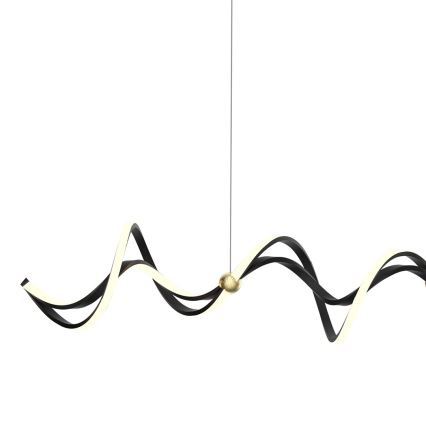 LED Luster na sajli COLIA LED/55W/230V crna/zlatna