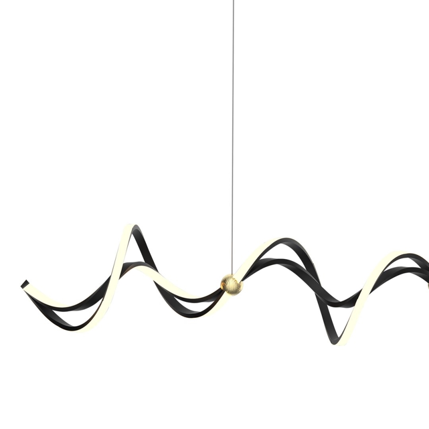 LED Luster na sajli COLIA LED/55W/230V crna/zlatna