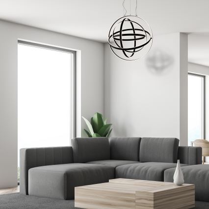 LED luster na sajli COPERNICUS LED/260W/230V crna