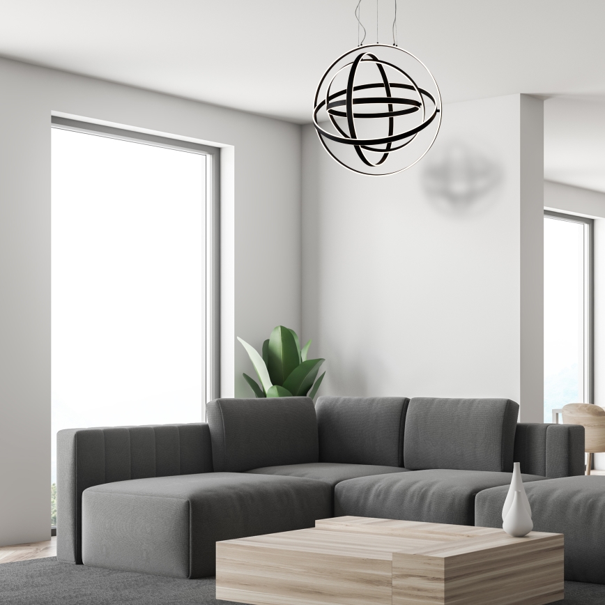 LED luster na sajli COPERNICUS LED/260W/230V crna