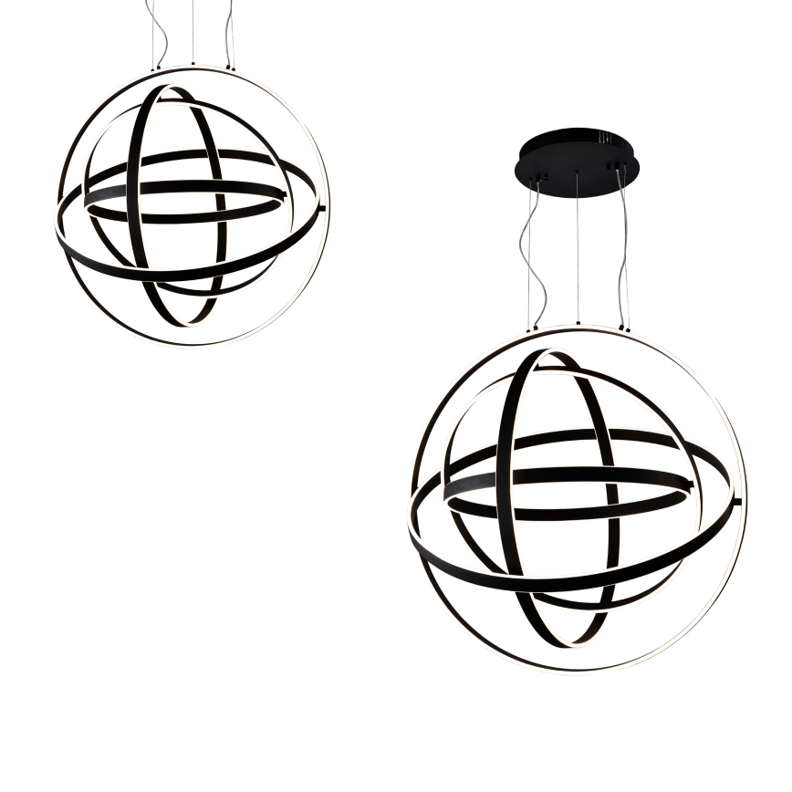 LED luster na sajli COPERNICUS LED/260W/230V crna