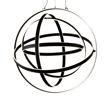 LED luster na sajli COPERNICUS LED/260W/230V crna