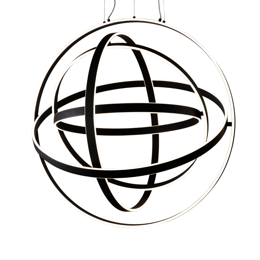 LED luster na sajli COPERNICUS LED/260W/230V crna