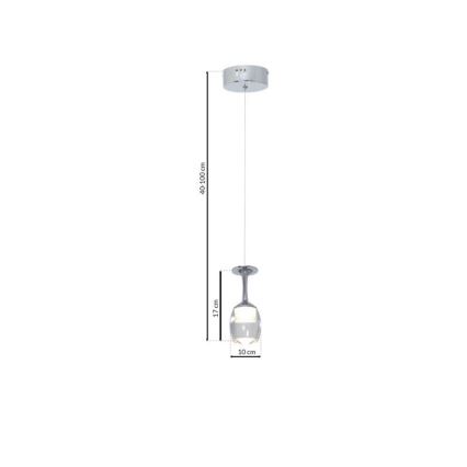 LED Luster na sajli COPPA 1xLED/5W/230V