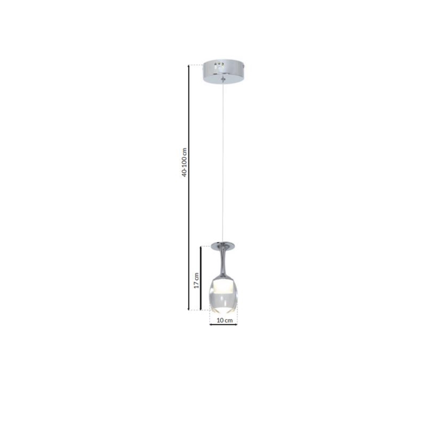 LED Luster na sajli COPPA 1xLED/5W/230V