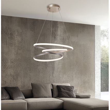 LED luster na sajli CORT LED/40W/230V srebrna