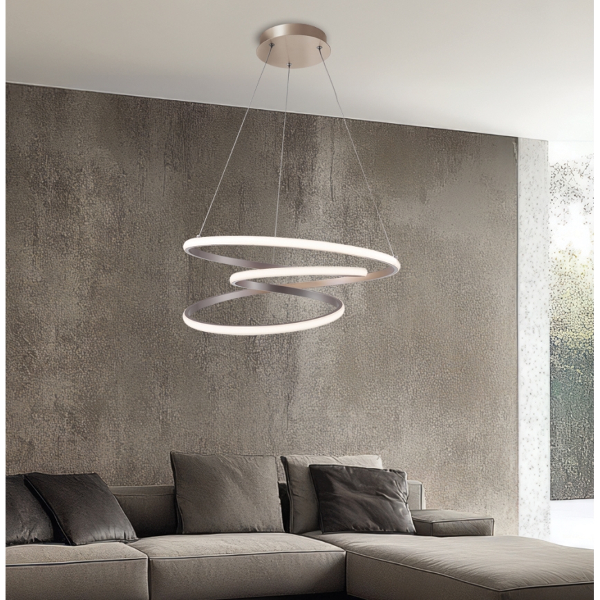 LED luster na sajli CORT LED/40W/230V srebrna