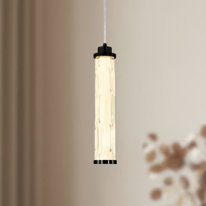 LED luster na sajli CORTE LED/10W/230V, crni