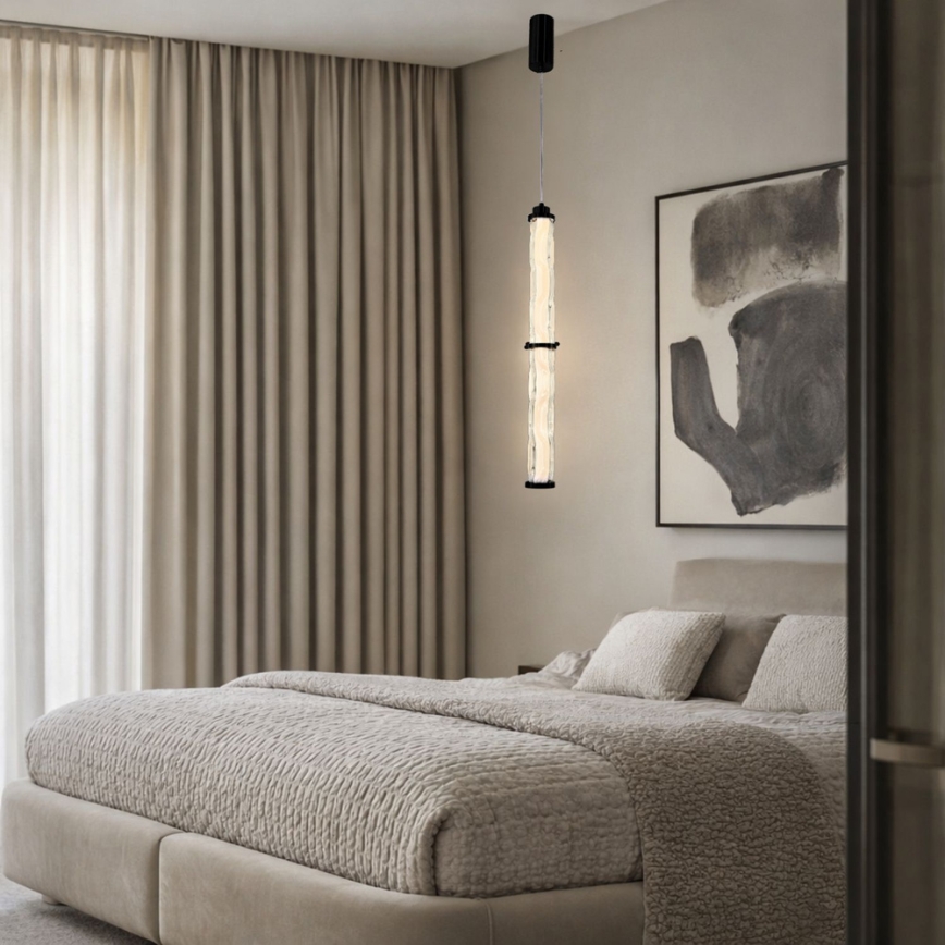 LED luster na sajli CORTE LED/18W/230V crna